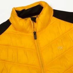 Calvin Klein Frontera Hybrid Yellow Golf Jacket C9832 -Nike Golf Sales C9832MUSTARD3 1500x