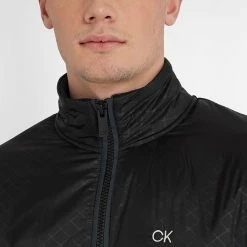 Calvin Klein Golf Monte Full Zip Layering Jacket -Nike Golf Sales CKMA22707BLACK4 1000 1500x