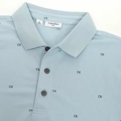 Calvin Klein Monogram Pique Golf Polo Shirt CKMS22532 -Nike Golf Sales CKMS22532AICE URB7 1500x
