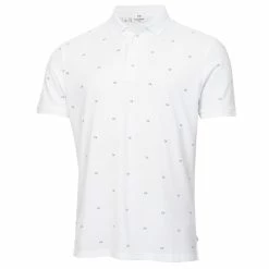 Calvin Klein Monogram Pique Golf Polo Shirt CKMS22532 -Nike Golf Sales CKMS22532WHT BLK5 1500x