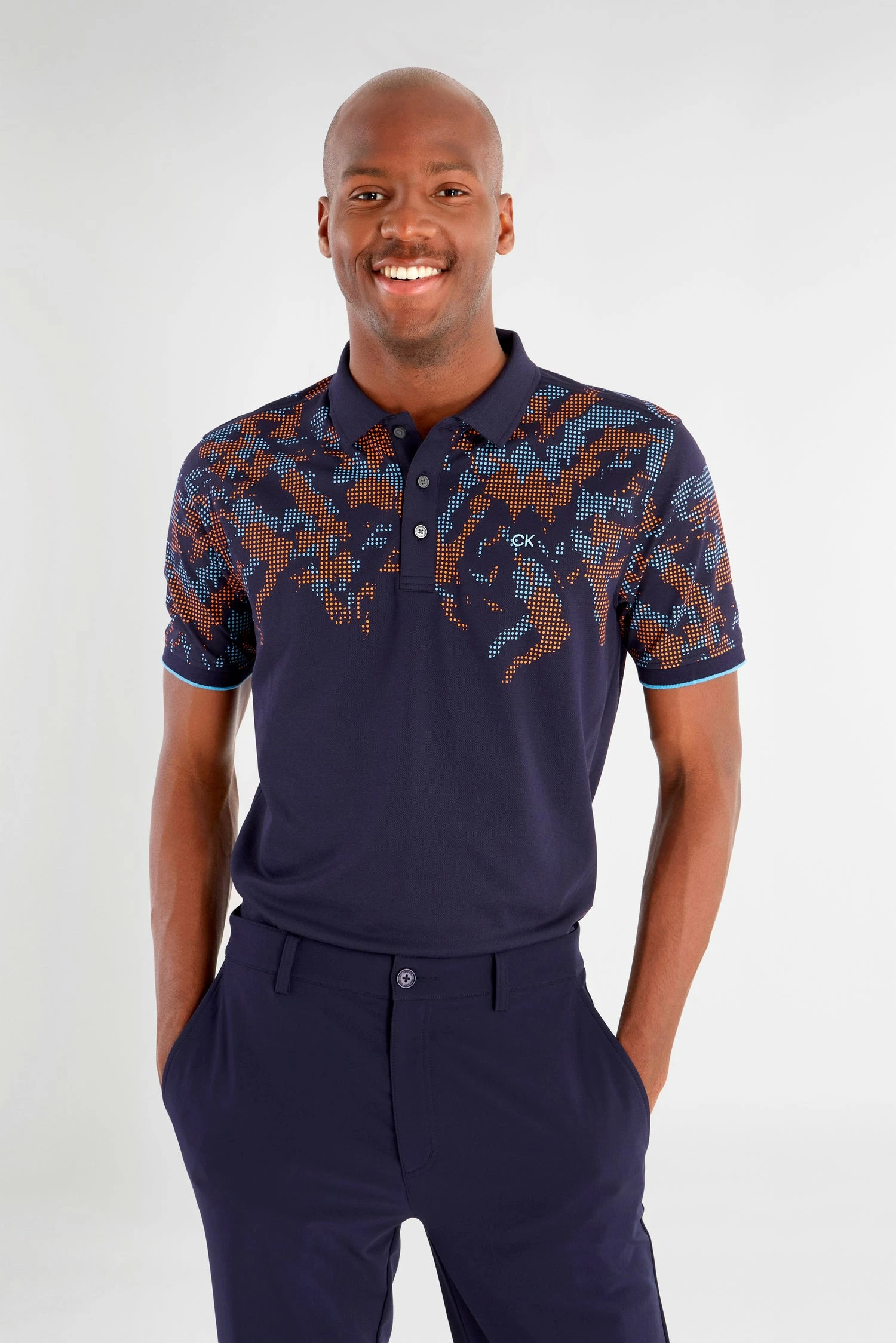 Calvin Klein Nashua Printed Golf Polo Shirt CKMS23749 4 Calvin Klein Nashua Printed Golf Polo Shirt CKMS23749 - Image 2