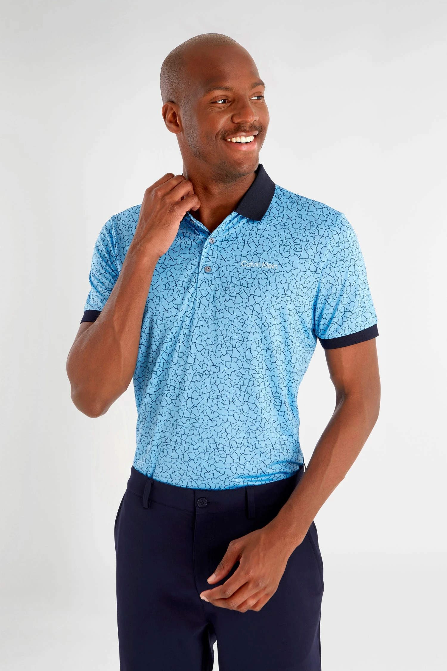 Calvin Klein Fracture Print Golf Polo Shirt CKMS23755 7 Calvin Klein Fracture Print Golf Polo Shirt CKMS23755 - Image 5