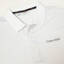 Calvin Klein Fracture Print Golf Polo Shirt CKMS23755 23 Calvin Klein Fracture Print Golf Polo Shirt CKMS23755 -Nike Golf Sales CKMS23755WHT PSIL7 1500x