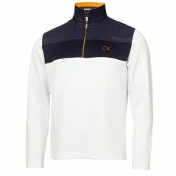Calvin Klein Golf Danvers 1/4 Zip Top CKMS23757 -Nike Golf Sales CKMS23757WHT NVY5 1500x