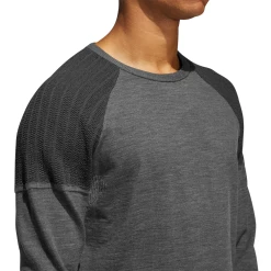 Adidas Primeknit Crew Golf Sweater EJ9924 -Nike Golf Sales EJ9924 APP on model detail 2 white 1500x