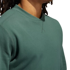 Adidas Golf Go-To Crew Neck Sweatshirt GM0034 -Nike Golf Sales GM0034 APP on model detail 1 white 1500x