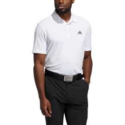 Adidas Golf Ultimate 365 Solid Polo Shirt GM4122 -Nike Golf Sales GM4122 APP on model front white 1500x