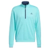 Adidas Golf Primegreen UPF 1/4 Zip Mens Pullover -Nike Golf Sales H56800 APP photo front center white 1500x