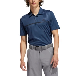 Adidas Golf Chest Print Polo Shirt HA5574 11 Adidas Golf Chest Print Polo Shirt HA5574 -Nike Golf Sales HA5574 APP on model front white 1500x