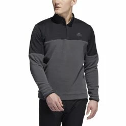 Adidas Golf DWR Block 1/4 Zip Golf Pullover HF6527 -Nike Golf Sales HF6527 4 APPAREL OnModel FrontView white 1500x
