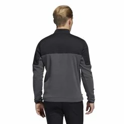 Adidas Golf DWR Block 1/4 Zip Golf Pullover HF6527 -Nike Golf Sales HF6527 5 APPAREL OnModel BackView white 1500x