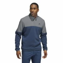 Adidas Golf DWR Block 1/4 Zip Mens Golf Pullover HF6528 9 Adidas Golf DWR Block 1/4 Zip Mens Golf Pullover HF6528 -Nike Golf Sales HF6528 3 APPAREL OnModel StandardView white 1500x