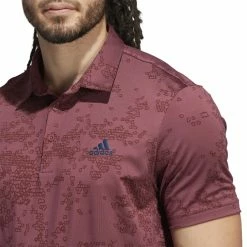 Adidas Golf Jacquard Polo Shirt HF6615 -Nike Golf Sales HF6615 7 APPAREL OnModel DetailView1 white 1500x
