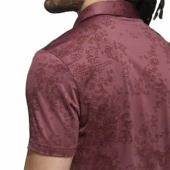 Adidas Golf Jacquard Polo Shirt HF6615 -Nike Golf Sales HF6615 8 APPAREL OnModel DetailView2 white 1500x