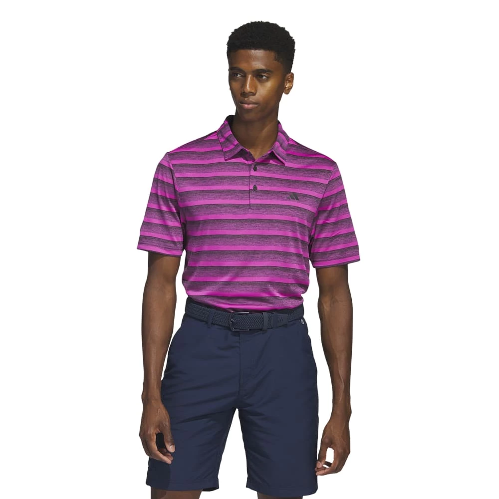 Adidas Mens Two Stripe Golf Polo Shirt HR8010 4 Adidas Mens Two Stripe Golf Polo Shirt HR8010 - Image 2