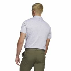 Adidas Mens Textured Jacquard Golf Polo Shirt HS1113 10 Adidas Mens Textured Jacquard Golf Polo Shirt HS1113 -Nike Golf Sales HS1113 5 APPAREL OnModel BackView white 1500x