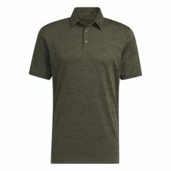 Adidas Mens Textured Jacquard Golf Polo Shirt HS1114