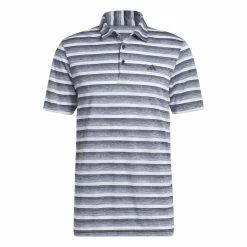 Adidas Mens Two Stripe Golf Polo Shirt HS7579
