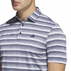 Adidas Mens Two Stripe Golf Polo Shirt HS7579 -Nike Golf Sales HS7579 7 APPAREL OnModel DetailView1 white 1500x