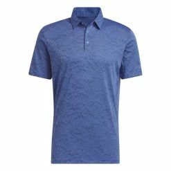 Adidas Mens Textured Jacquard Golf Polo Shirt HS7609
