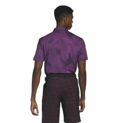 Adidas Mens Flower Mesh Golf Polo Shirt HS7618 -Nike Golf Sales HS7618 5 APPAREL OnModel BackView white 1500x