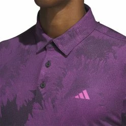 Adidas Mens Flower Mesh Golf Polo Shirt HS7618 -Nike Golf Sales HS7618 7 APPAREL OnModel DetailView1 white 1500x