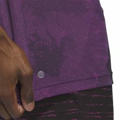 Adidas Mens Flower Mesh Golf Polo Shirt HS7618 -Nike Golf Sales HS7618 8 APPAREL OnModel DetailView2 white 1500x