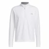 Adidas Elevated Mens 1/4 Zip Golf Pullover IB6113 -Nike Golf Sales IB6113 2 APPAREL Photography FrontCenterView white 1500x