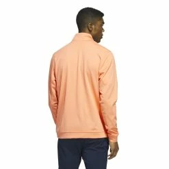 Adidas Elevated Mens 1/4 Zip Golf Pullover IB6116 -Nike Golf Sales IB6116 5 APPAREL OnModel BackView white 1500x