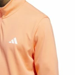 Adidas Elevated Mens 1/4 Zip Golf Pullover IB6116 -Nike Golf Sales IB6116 7 APPAREL OnModel DetailView1 white 1500x