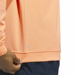 Adidas Elevated Mens 1/4 Zip Golf Pullover IB6116 -Nike Golf Sales IB6116 8 APPAREL OnModel DetailView2 white 1500x