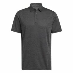 Adidas Mens Textured Jacquard Golf Polo Shirt IB7489