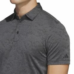 Adidas Mens Textured Jacquard Golf Polo Shirt IB7489 -Nike Golf Sales IB7489 7 APPAREL OnModel DetailView1 white 1500x