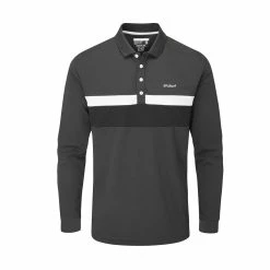 Stuburt Motion Long Sleeve Mens Golf Polo Shirt -Nike Golf Sales MotionOnyxMain1000 1280x