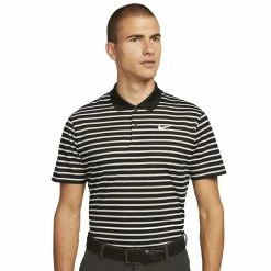 Nike Golf Dri Fit Victory Stripe Golf Polo DH0829 -Nike Golf Sales NikeDH0829010BlackStripePolo 1280x