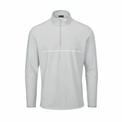 Oscar Jacobson Darwin 1/4 Zip Neck Mens Golf Midlayer -Nike Golf Sales OJTOP0063 DARWIN LUNARGREYWHITE 1 1000 1280x