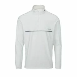 Oscar Jacobson Darwin 1/4 Zip Neck Mens Golf Midlayer -Nike Golf Sales OJTOP0063 DARWIN WHITEPEWTER 1 1000 1500x