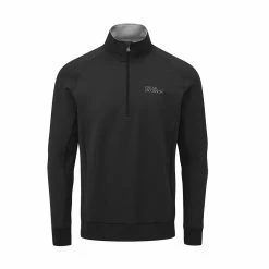Oscar Jacobson Trent Tour 1/2 Zip Modern Pullover -Nike Golf Sales OscarJacobsonTrentTourBlackFront 1280x