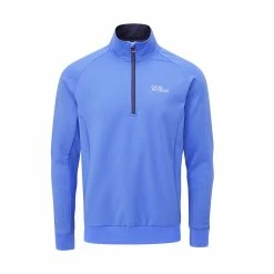 Oscar Jacobson Trent Tour 1/2 Zip Modern Pullover -Nike Golf Sales OscarJacobsonTrentTourMidBlueFront 1280x