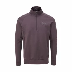 Oscar Jacobson Trent Tour 1/2 Zip Modern Pullover -Nike Golf Sales OscarJacobsonTrentTourPlumFront 1500x
