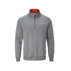 Oscar Jacobson Trent Tour 1/2 Zip Modern Pullover -Nike Golf Sales TrentTourPewterOrangeMain1000 1500x
