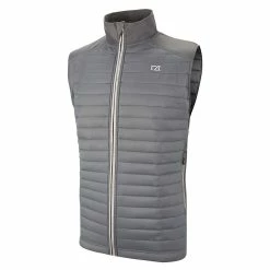 Cutter & Buck Golf Quilted Full Zip Gilet -Nike Golf Sales cuttergiletsealgrey 1500x